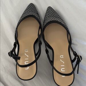 Unisa Black and Silver Women's Heels